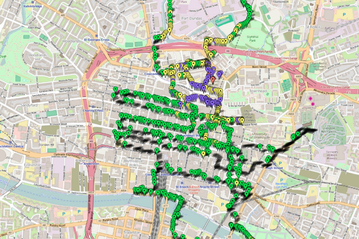 The LoRaWAN Internet of Things network covers 12km2 of the city