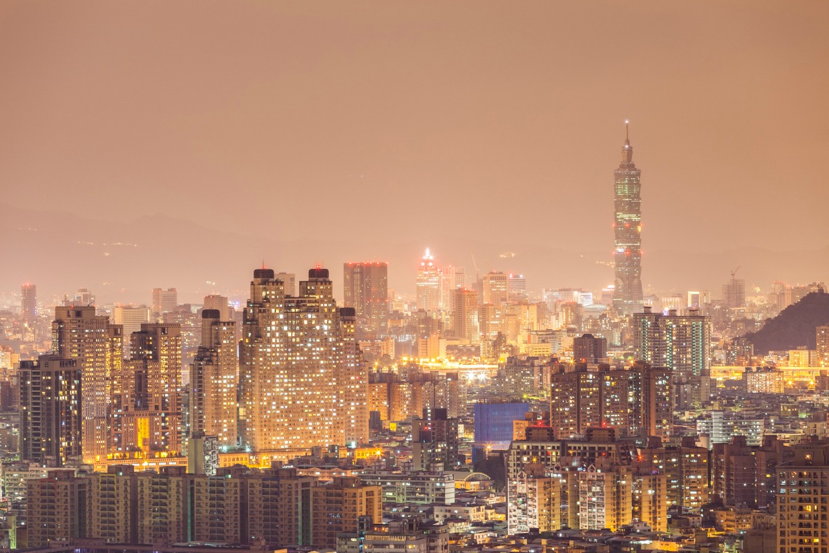 Taipei, Taiwan at night 