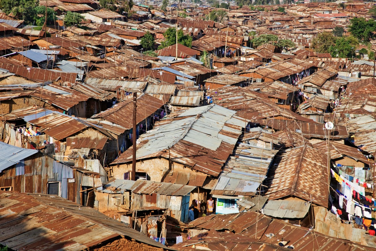 Kibera, Africa: an example of the challenges of increasing urbanisation