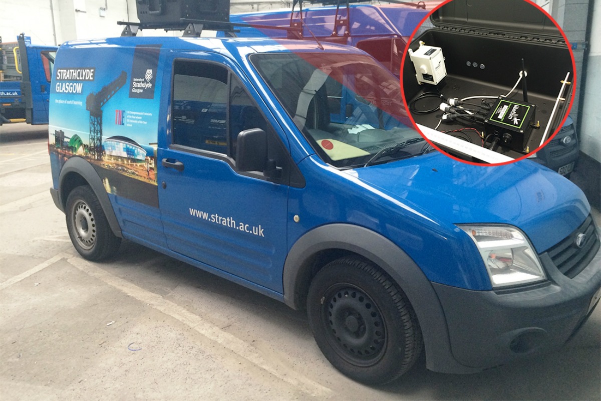 The mobile air quality system has been integrated into vans