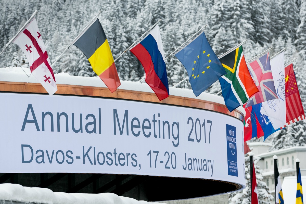 Digital transformation and its societal benefits are being discussed at Davos