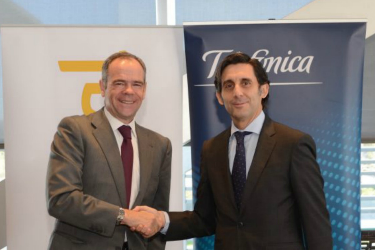 Ferrovial CEO, Íñigo Meirás (left) and Telefónica chairman and CEO, José María Álvarez-Pallete