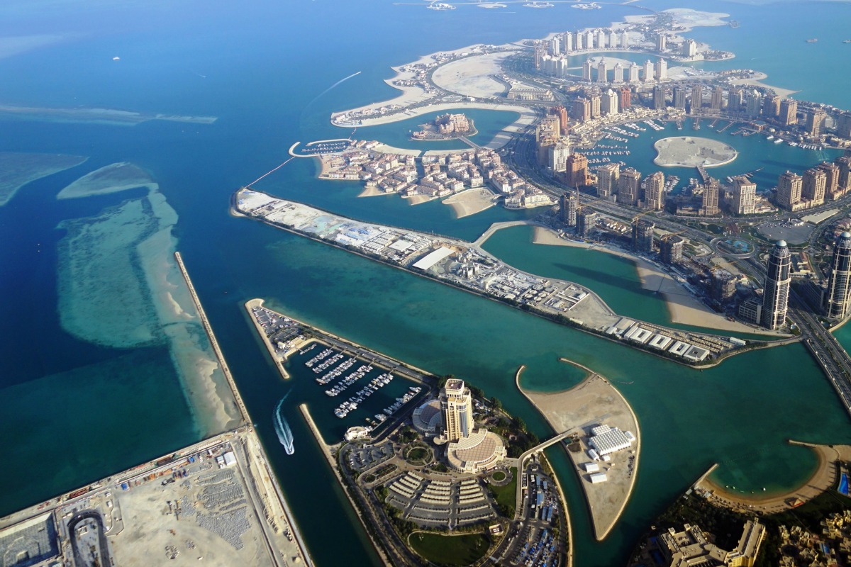 The artificial island of Pearl-Qatar: one of the areas that benefits from the connectivity