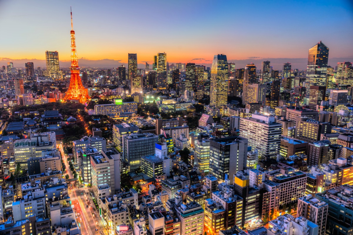 The two companies want to bring smart buildings to Japan (above) and Korea