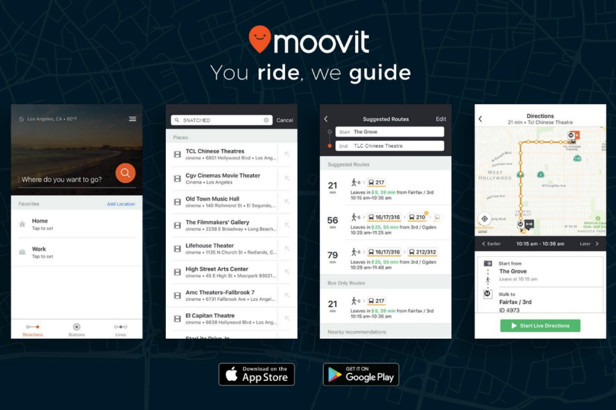 Moovit will help guide film goers in the US to see SNATCHED