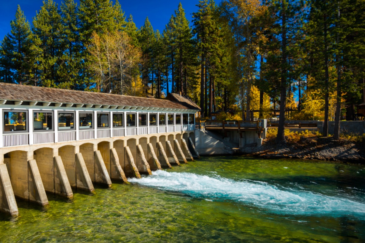 Lake Tahoe dam in Placer County