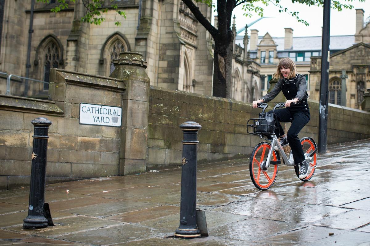 To celebrate the launch, Mobike showcased the bikes in New Cathedral Street