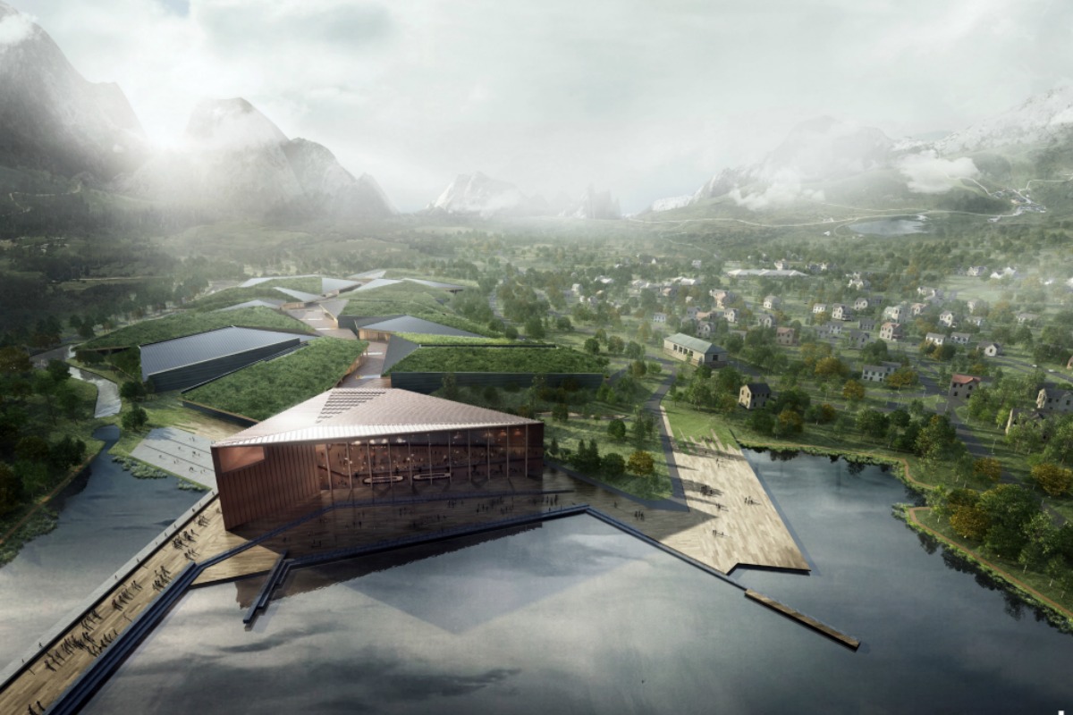 Artist's impression of the proposed Kolos data centre in Norway