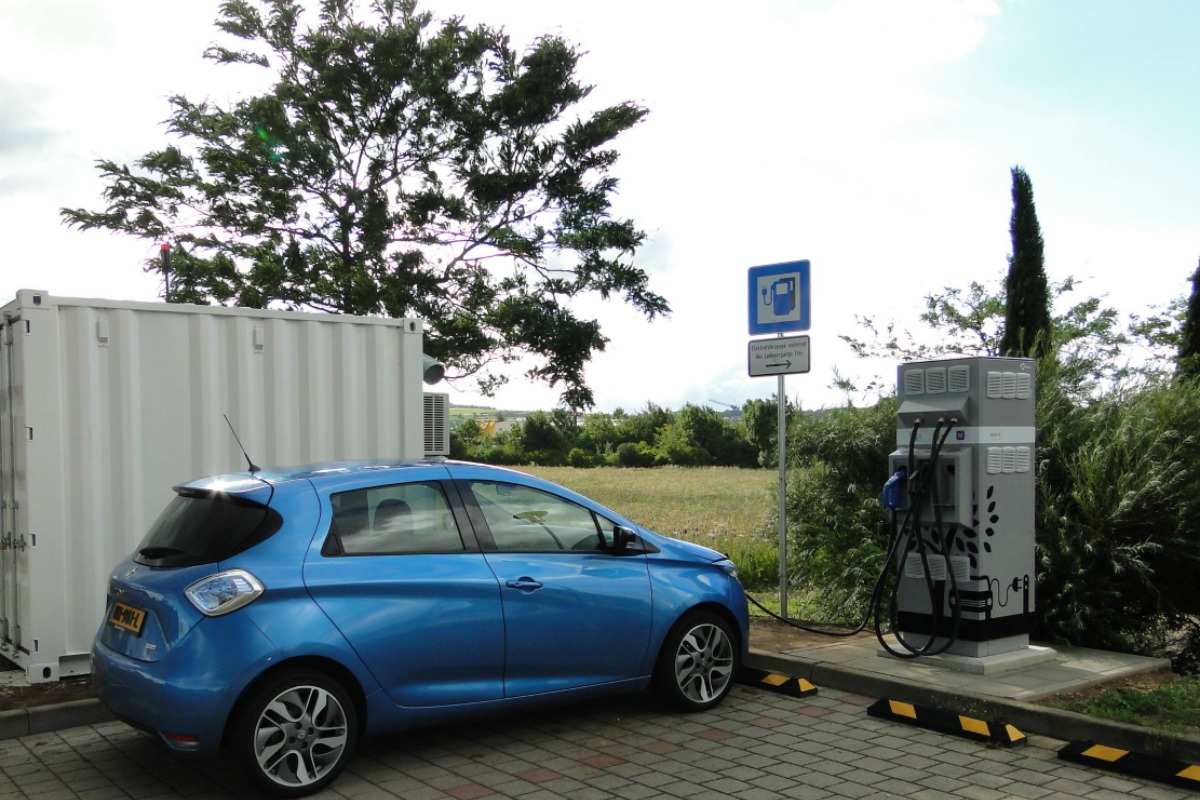 The stationary energy storage systems are at highway rest areas