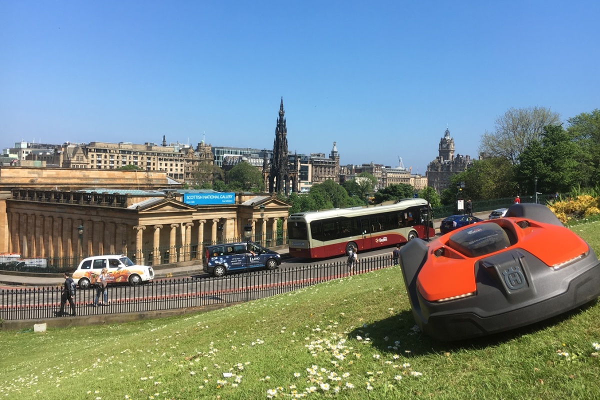 Edinburgh is one of the cities taking part in the robotic mower pilot programme