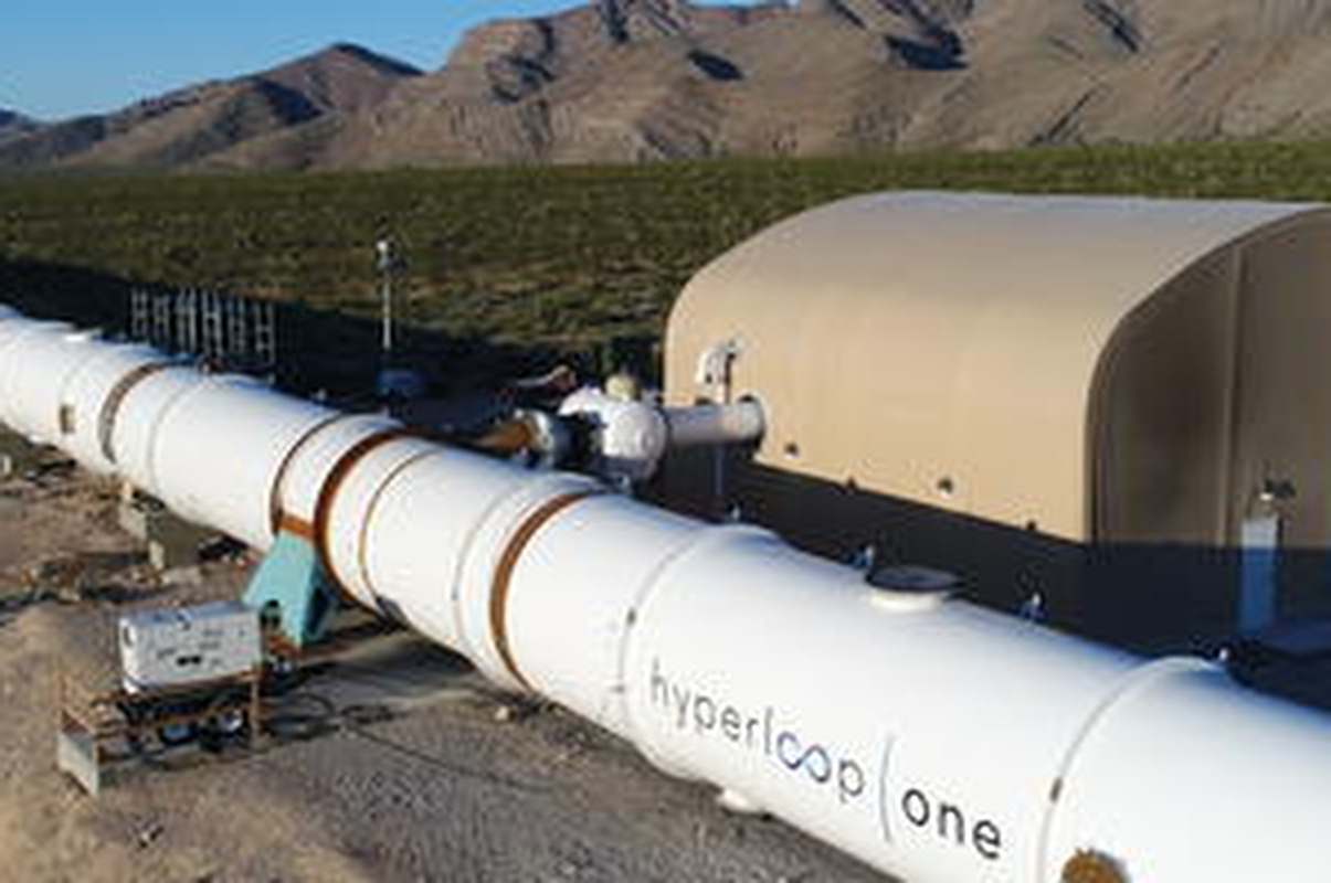 The Hyperloop One technology is being tested at the DevLoop site, in Las Vegas