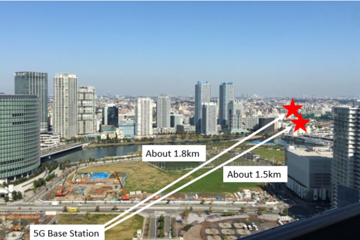 The field trial took place in Yokohama, one of Japan's biggest commercial areas