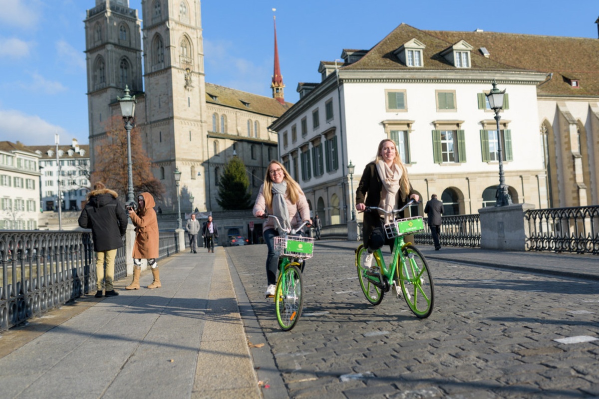 Zurich is one of the first EU cities to adopt the LimeBike bike-sharing programme