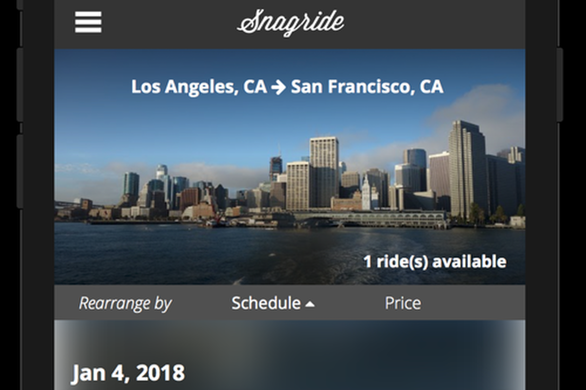 SnagRide is America's first long-distance ride-sharing community
