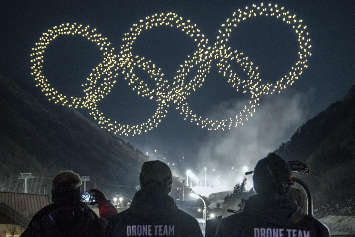 Intel drone light show at the opening of the Winter Olympics 2018, PyeongChang