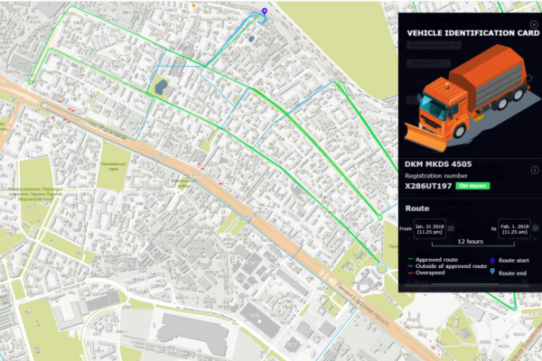 AI calculates the daily scope of work from each vehicle as well as the route