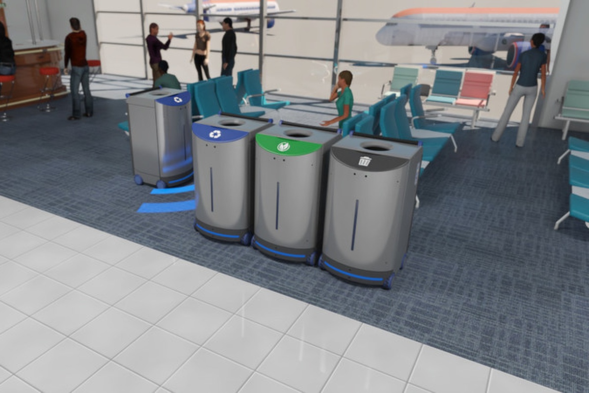 The technology means replacing trash cans will require less intervention by individuals