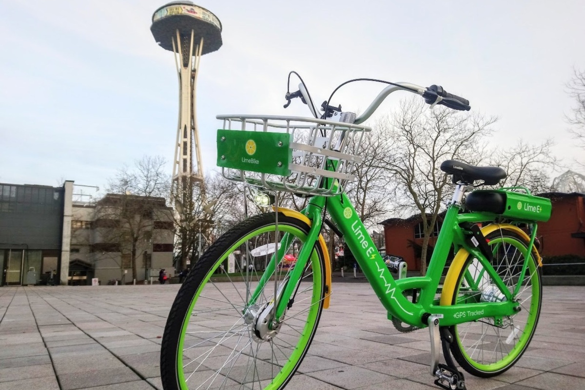 The Lime-E which can easily climb Seattle's 30 degree hills, says LimeBike