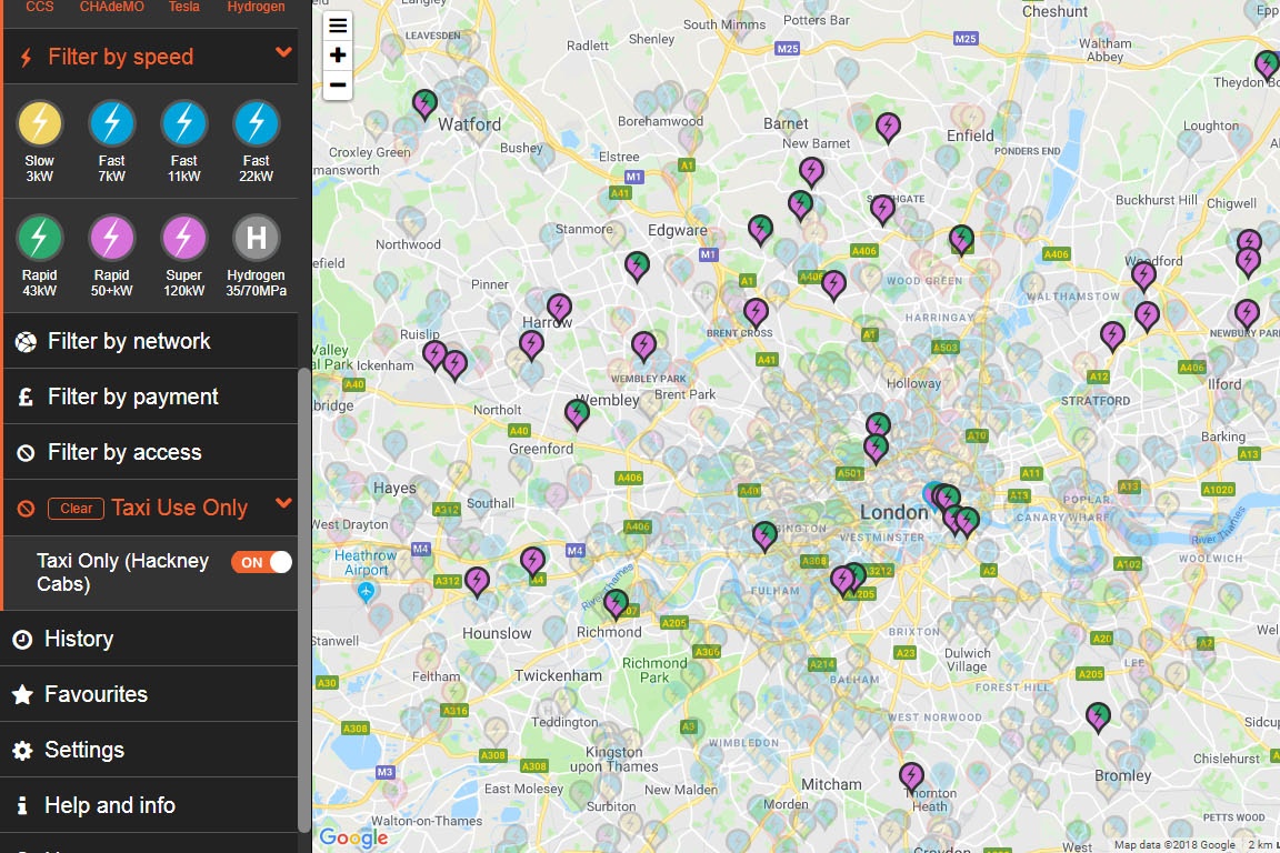 All charge points are available to find across Zap-Map's desktop and app platforms
