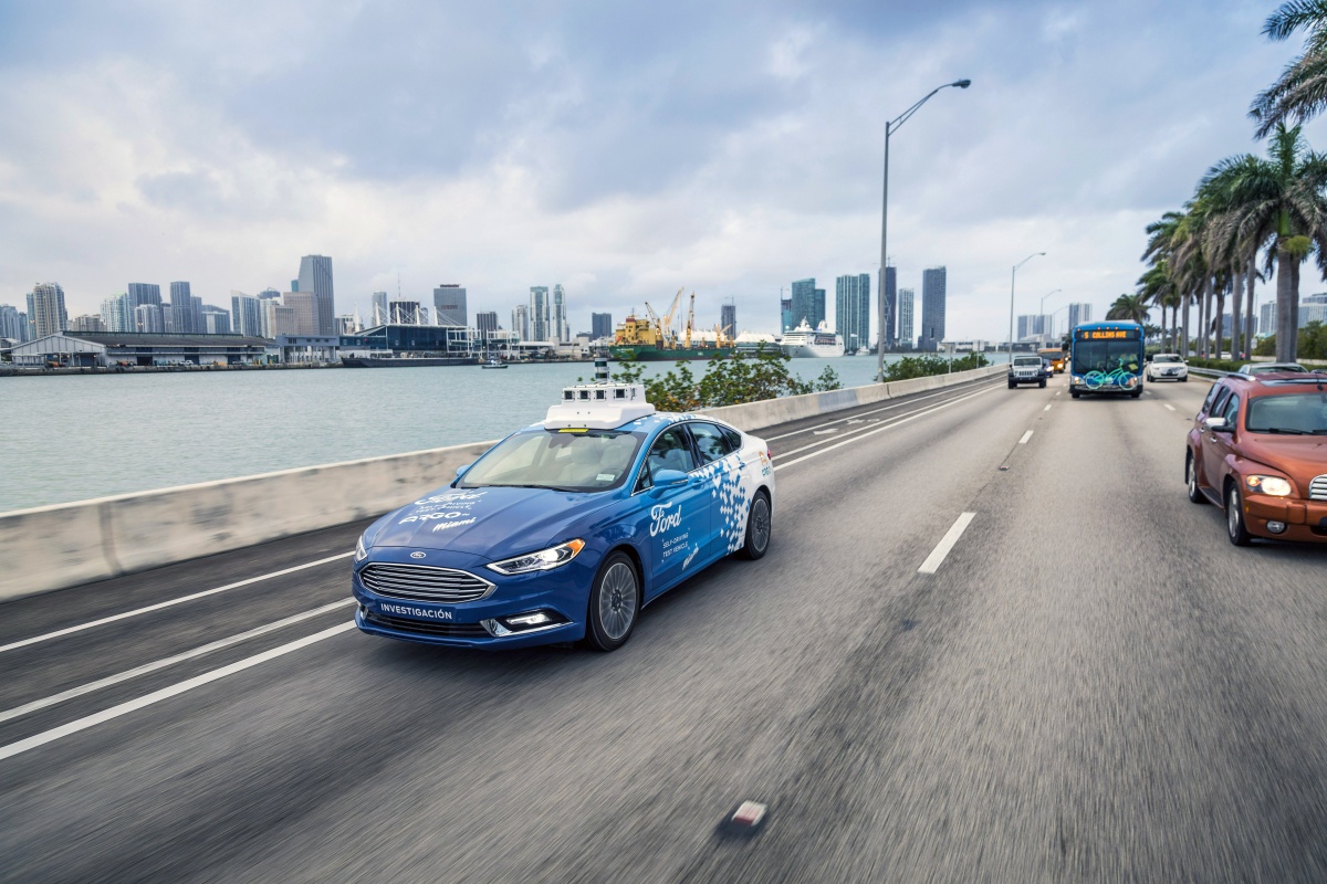 Ford autonomous vehicle testing in Miami