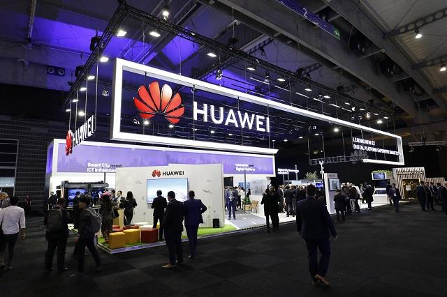Huawei's booth at SCEWC18 where digital platform is being showcased