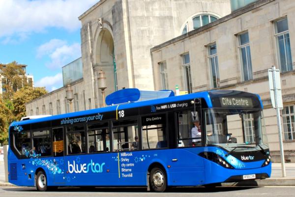 Pollution-busting bus piloted