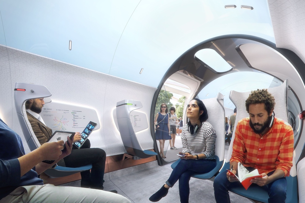  Inside Hyperloop ©Plompmozes, Hardt Hyperloop, courtesy of UNStudio PRNewsfoto/UNS