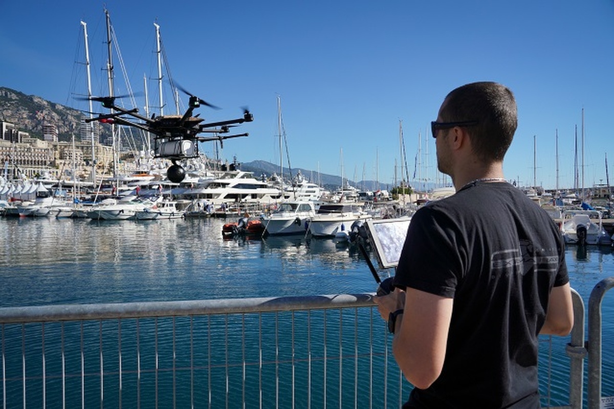 The 5G connected UAV broadcasts live 360-degree HD footage