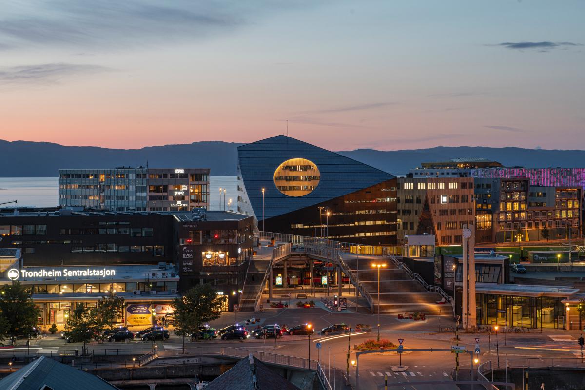 The energy-positive Powerhouse Brattørkaia, located by Trondheim Harbour. Copyright: Ivar Kvaal