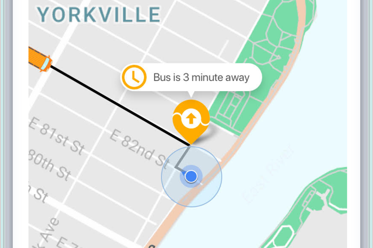 Users can track their bus in real-time using the Via technology