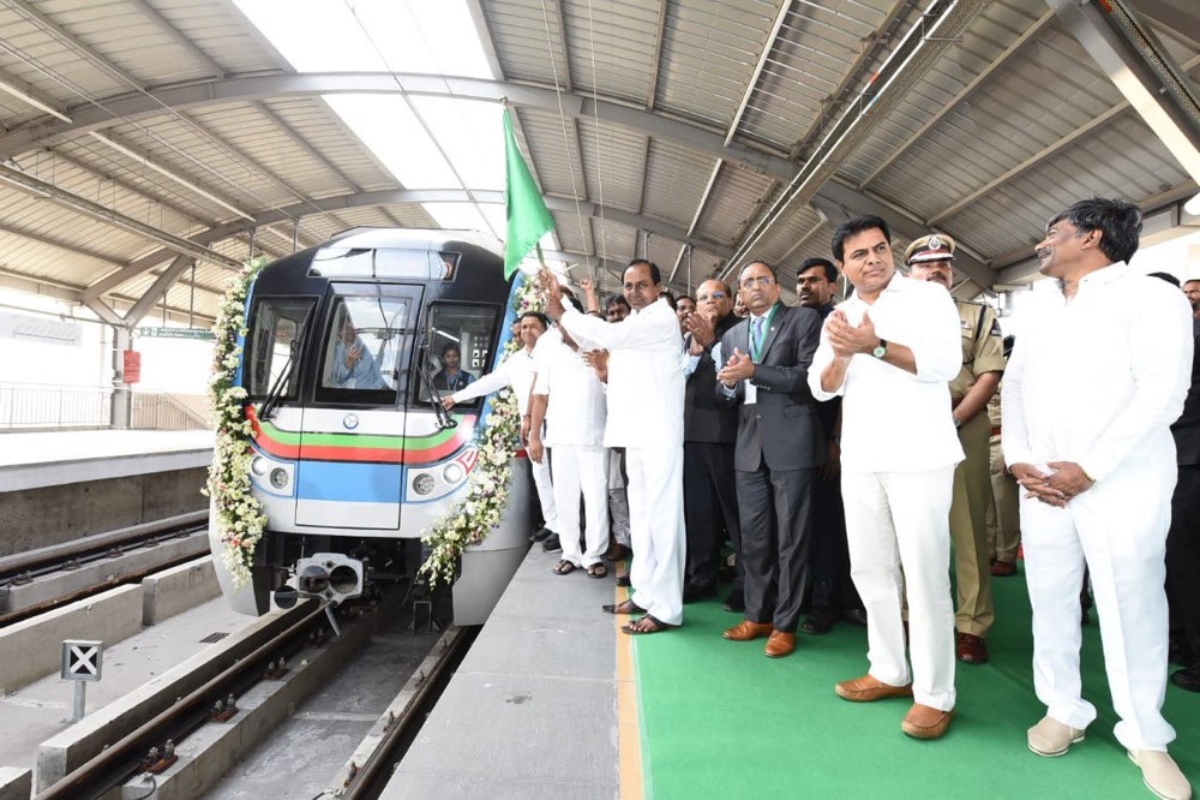 The opening of the new 11km long section in Hyderabad