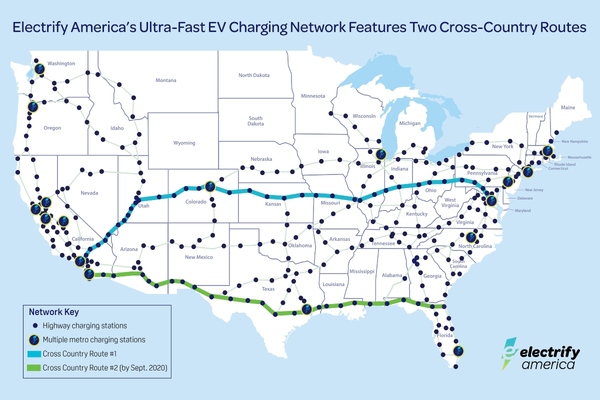 Electrify America completes first cross-country charging route