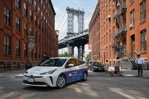 Aclima sensing vehicle that analyses air quality in Brooklyn block-by-block