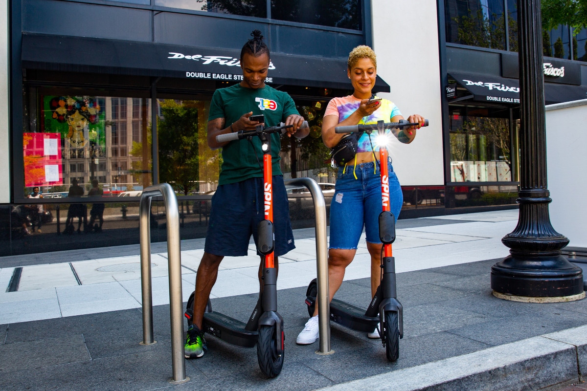 Spin's portfolio of micro-mobility offerings includes electric scooters