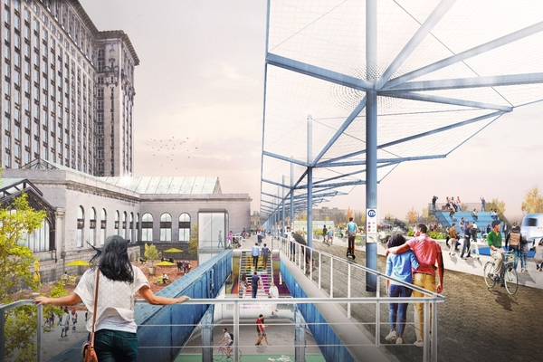 Arrival platform. Image courtesy of Practice for Architecture and Urbanism