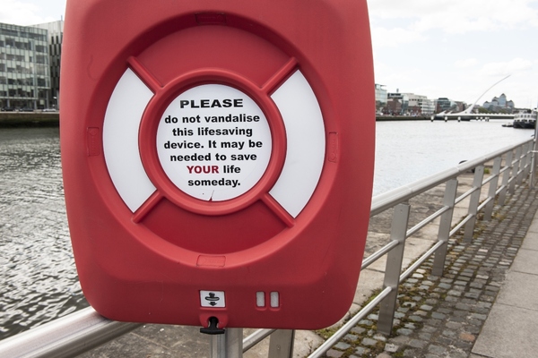 According to Smartdocklands some 15 ring buoys are stolen in Dublin each week