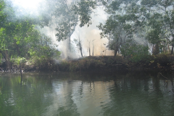 Traditional burning methods being employed in the Tiwi Island Carbon Project