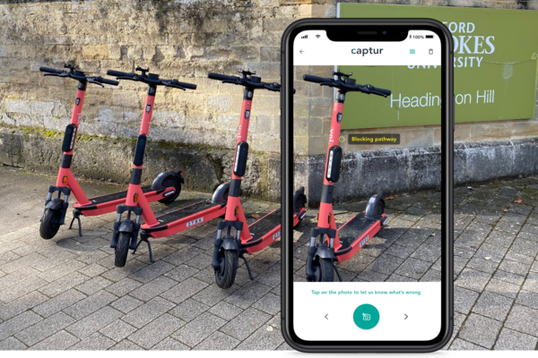 Captur's technology provides an easy way for residents to report stray e-scooters