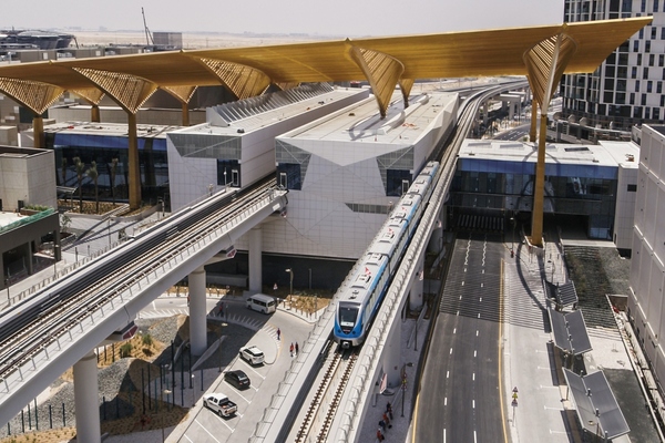 Metro constitutes the backbone of Dubai's transportation systems. Copyright: RTA