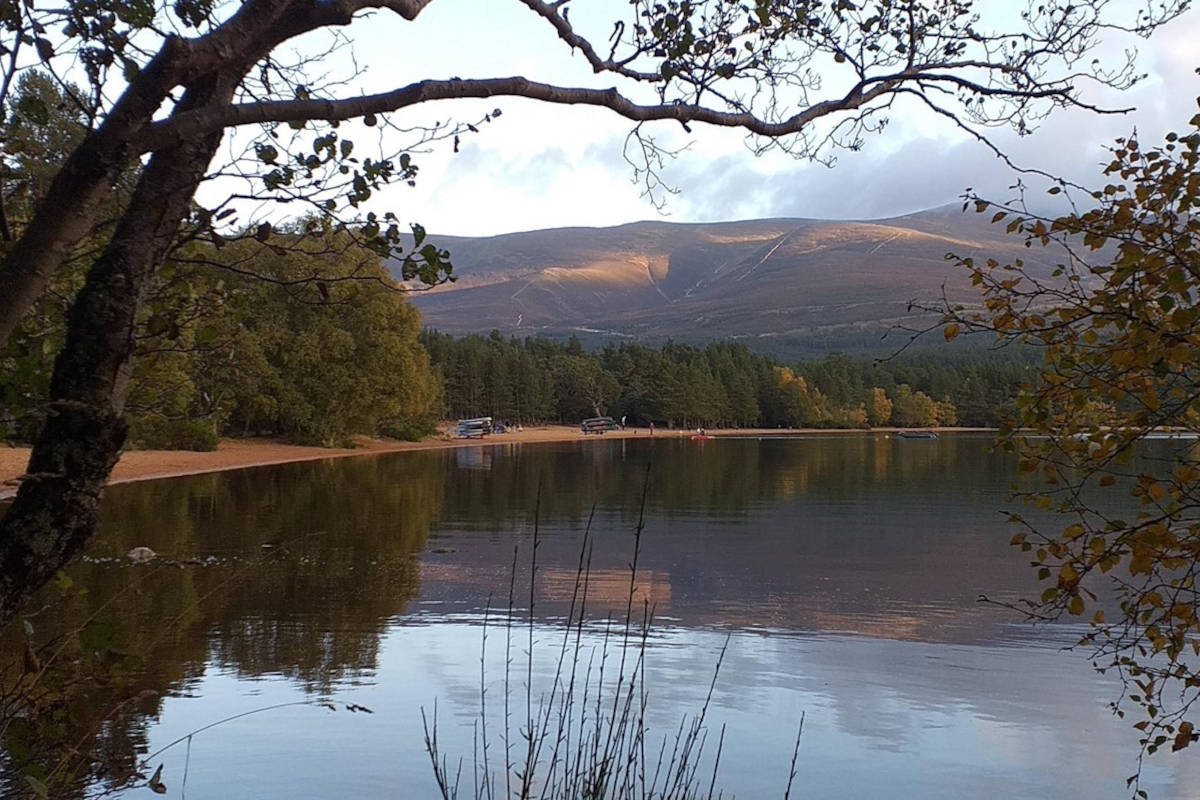 Loch Morlich in the Cairngorms - the National Park using an IoT network to manage help monitor visitor experiences