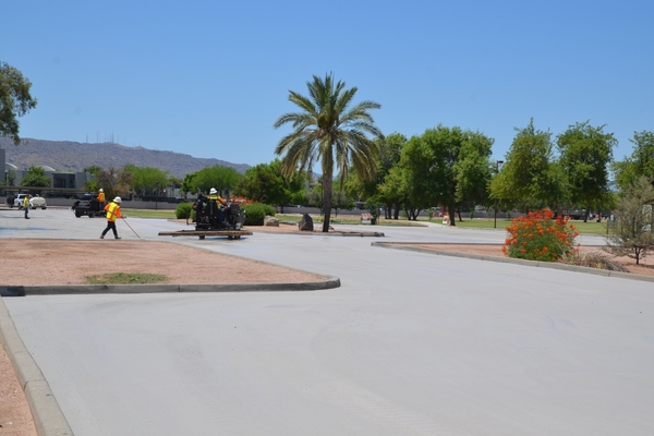 Asphalt collects and retains heat during the day and releases it at night