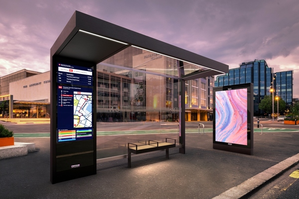 One of the bus shelters which will be installed and operated by Valo Smart City