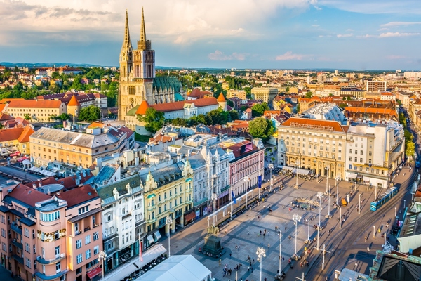 Zagreb, capital of Croatia which will be covered by the public warning system