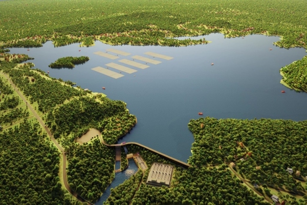 Thailand's floating solar project at Sirindhorn Dam, Ubon Ratchathani province