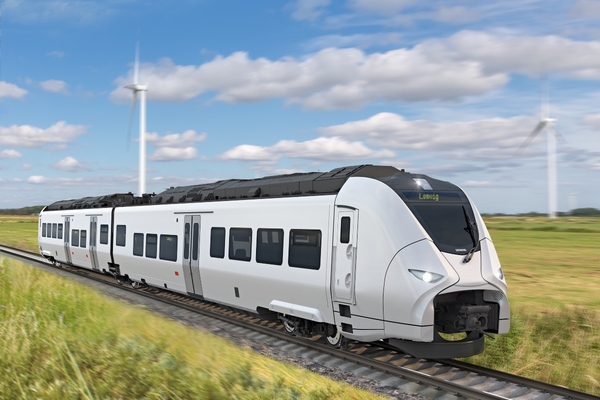  The Mireo Plus B battery-powered train will be used on routes in Denmark from 2024