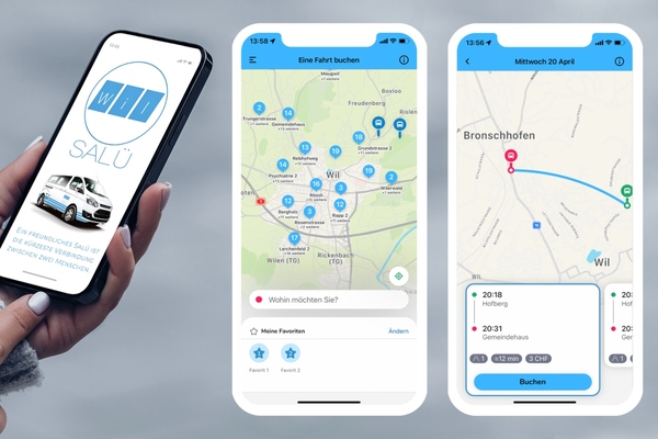 The Salü app allows riders to plan, book and pay for the on-demand service