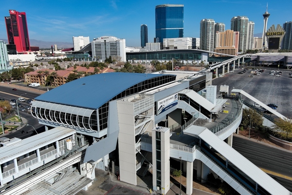 Las Vegas Monorail station provides advanced connectivity for passengers
