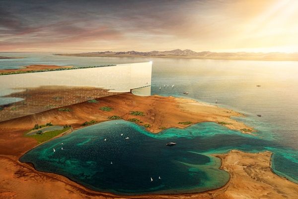 Neom releases first video of its construction