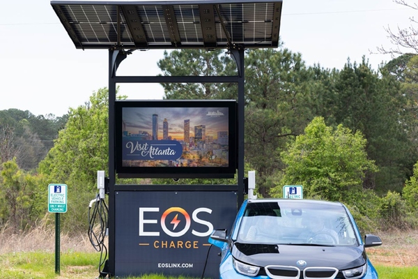 The energy storage system rollout for EOS Link electric vehicle charging stations starts in Georgia