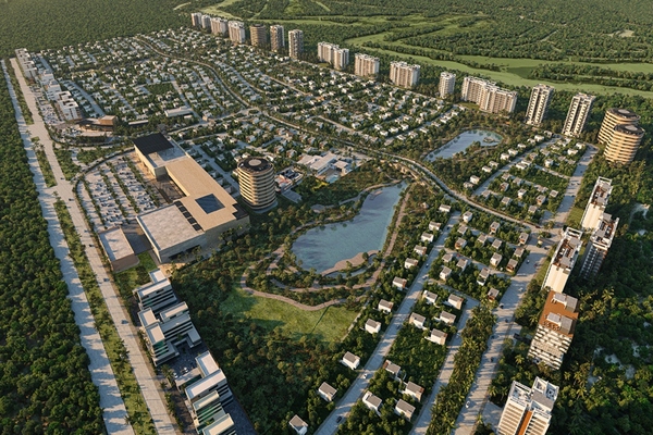 Artist's rendering of the Lausana Residencial smart city and home development